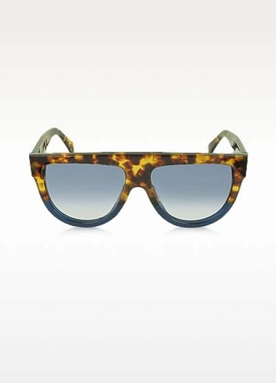 celine shadow havana blue acetate sunglasses|Celine original sunglasses.